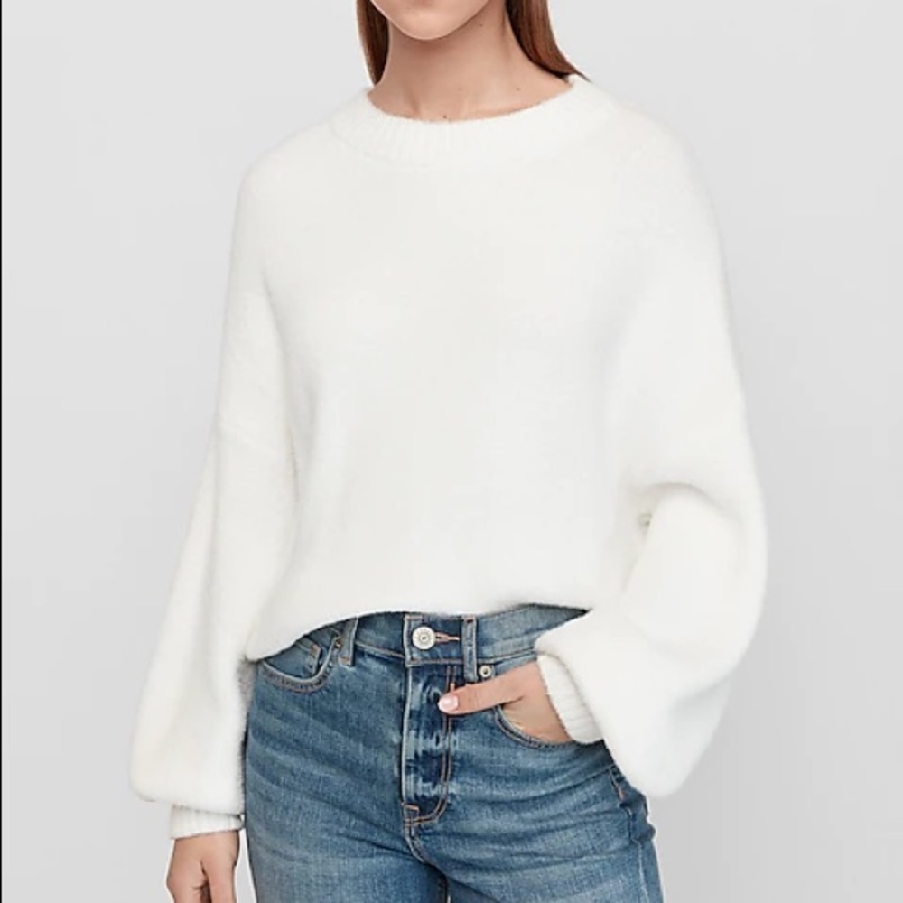 Express balloon sleeve pullover sweater